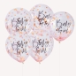 Preview: Luftballon Baby Girl - Rose Gold & Pink Confetti